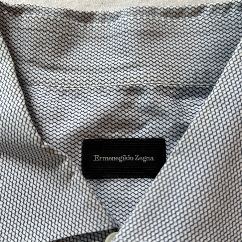 Ermenegildo Zegna Silk Geometric Print Shirt